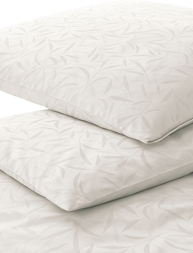ELEGANTE Damast Bettwäsche MURIEL 70x90cm/140x200cm Natur creme EG