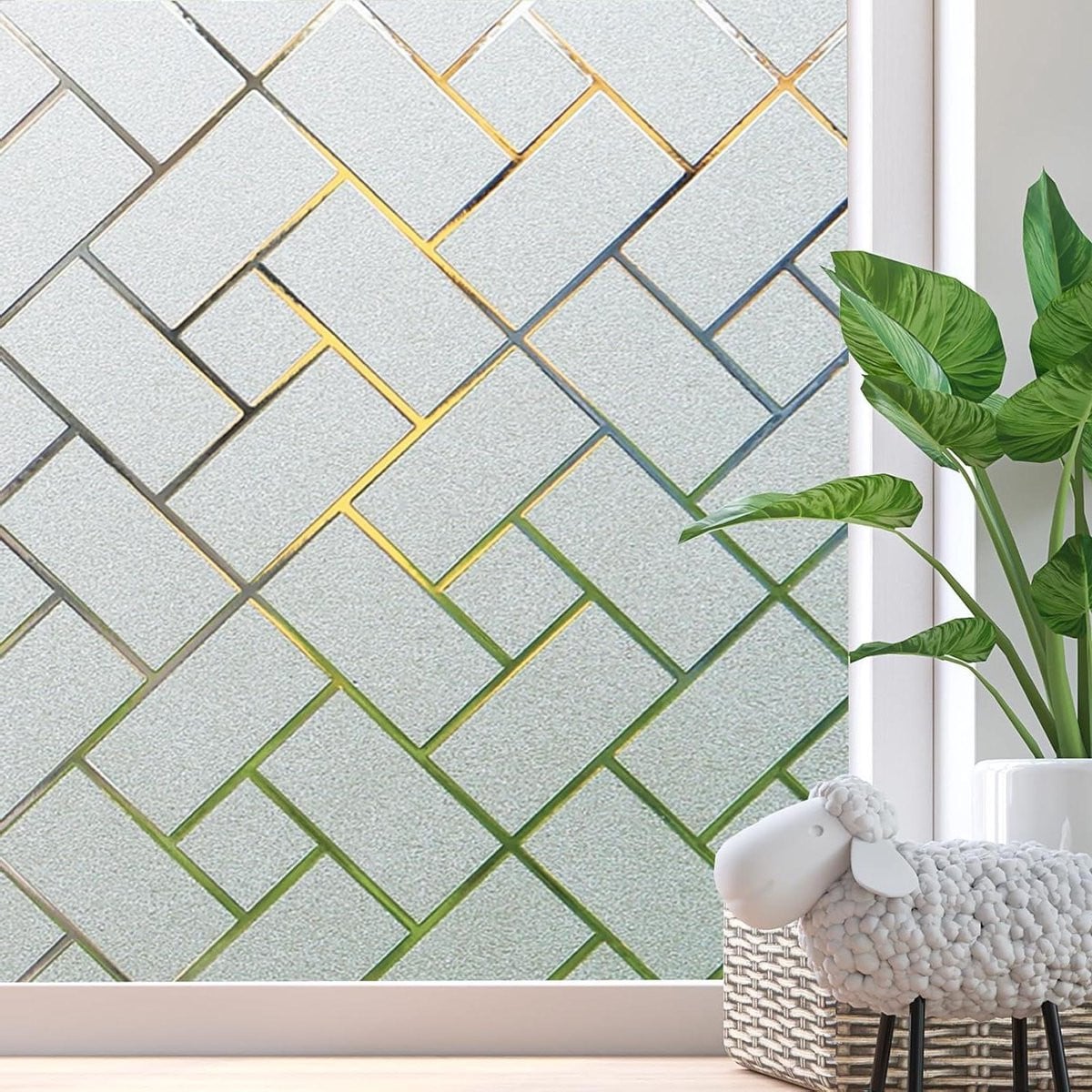 Raamfolie Privacy Sticker Glas Geometrisch - 45 x 200 cm