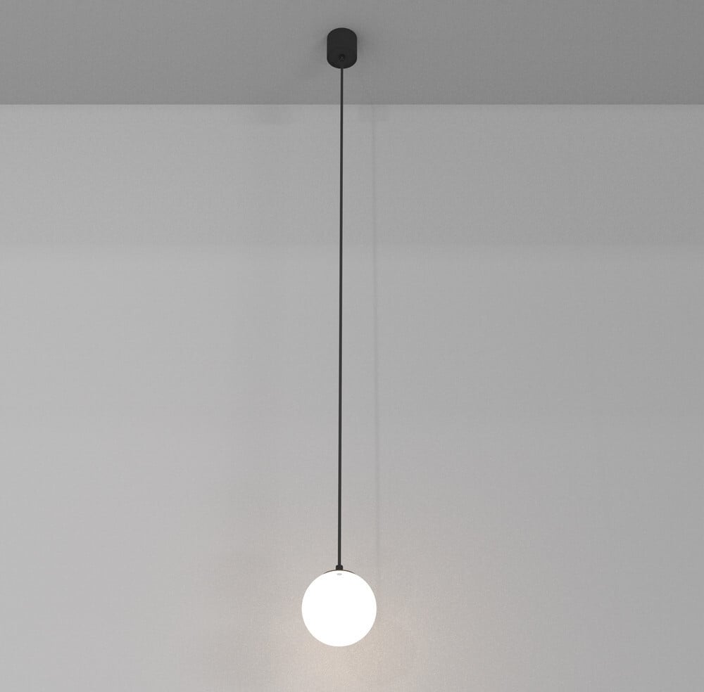 Maytoni Luna LED hanglamp, zwart/wit, aluminium, IP20
