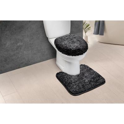 Badematte DREAMS "Chenille", schwarz (anthrazit), H:30mm, Polyester, Badematten, Badematte, Uni Farben, besonders weich & flauschig, mit edlem Glanz, Badvorleger