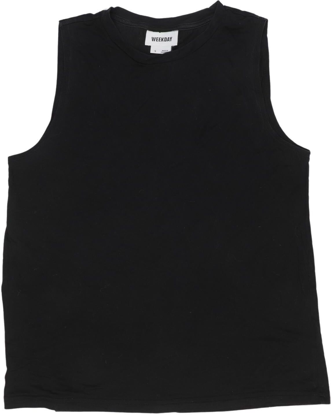 Weekday Damen Top, Schwarz, Gr. S, Lyocell - Second Hand