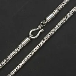 Drachensilber Königskette 2,5mm 925 Silberkette schlichter Verschluss 40cm