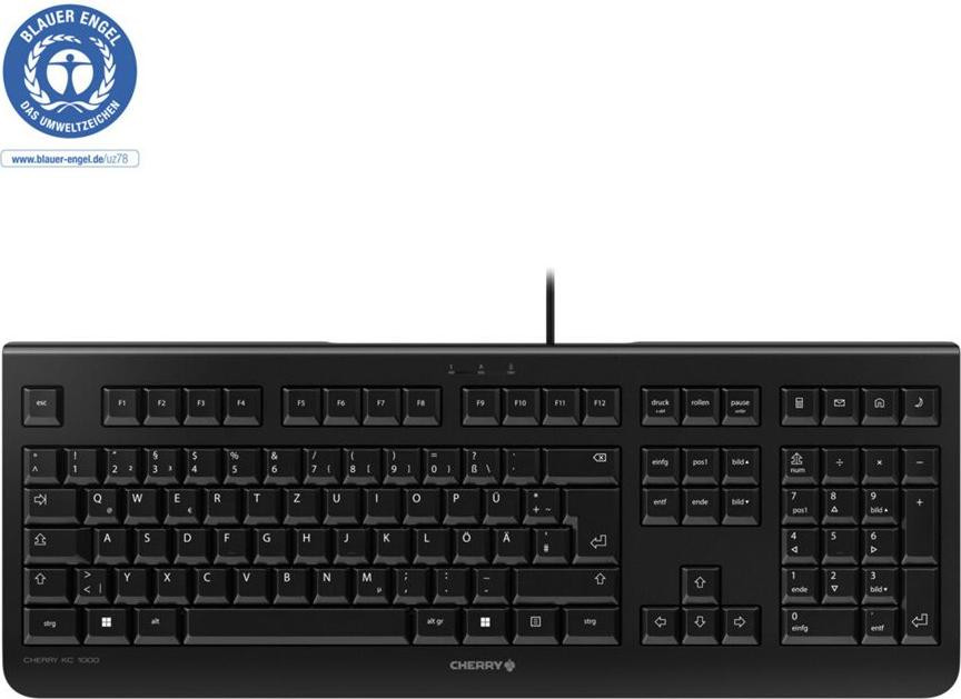 Cherry TAS KC 1000 bekabelde toetsenbord BE-indeling zwart