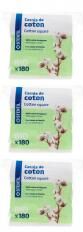 Stentil Carrés de coton bio Ultra Doux - Lot de 3 x 200 Carrés - Lot 3 x 180 Carrés