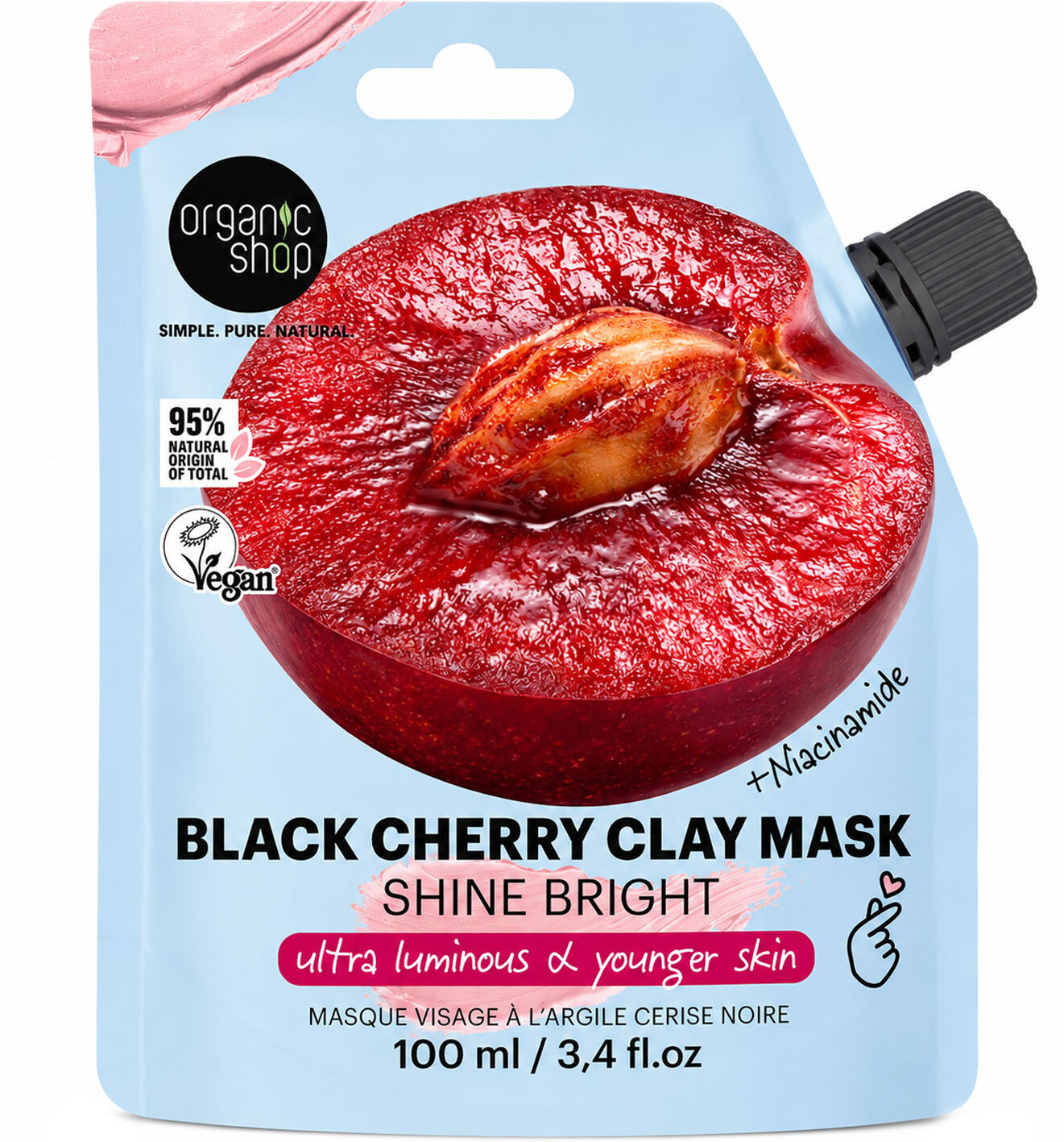 ORGANIC SHOP Black Cherry Clay Mask 100ml