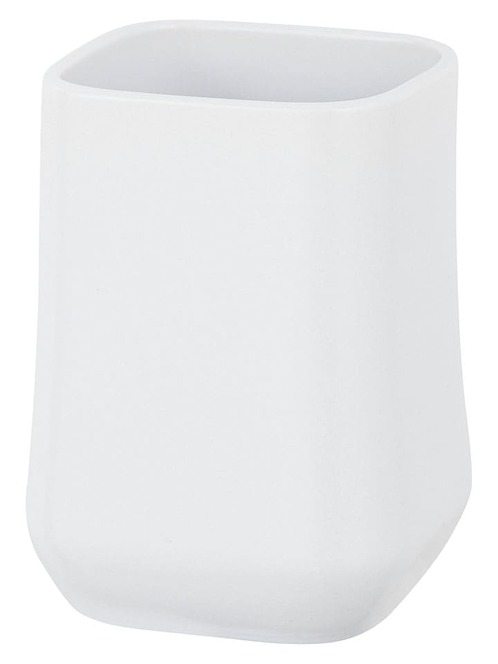 Schöner Wohnen Kollektion Zahnputzbecher ''Adine'' in Weiß - (H)10,5 x Ø 7,5 cm - onesize