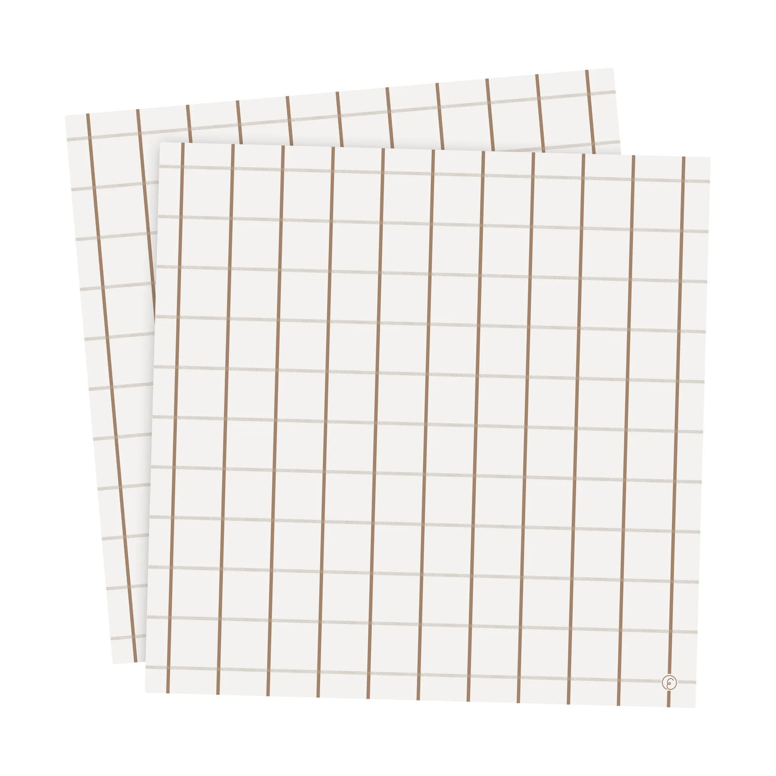 ERNST Servetten Geruit Caramel 20-pack 33x33 cm