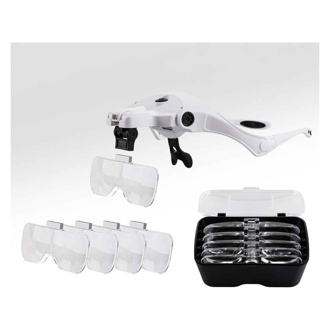 Heller Lupenbrille mit LED-Licht (99029)