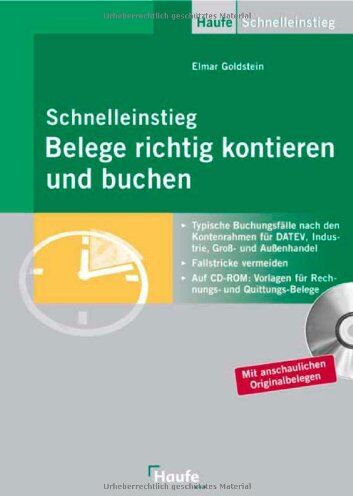 Elmar Goldstein - Schnelleinstieg Belege richtig kontieren und buchen - Preis vom 30.09.2026 09:01:18 h