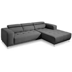 SOMETA Ecksofa Cancun Stoff Grau Anthrazit