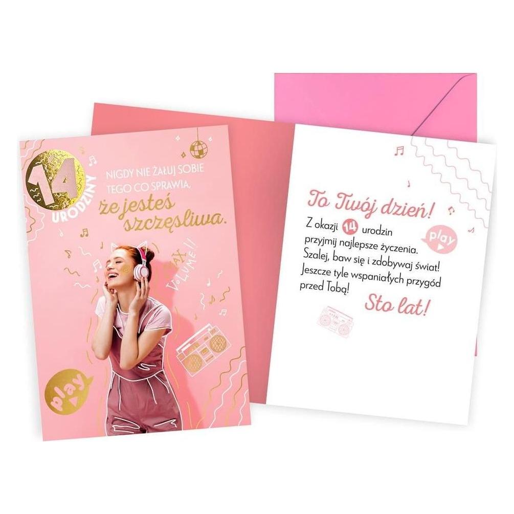 Kukartka Geburtstagskarte 14. Mädchen (47597440)