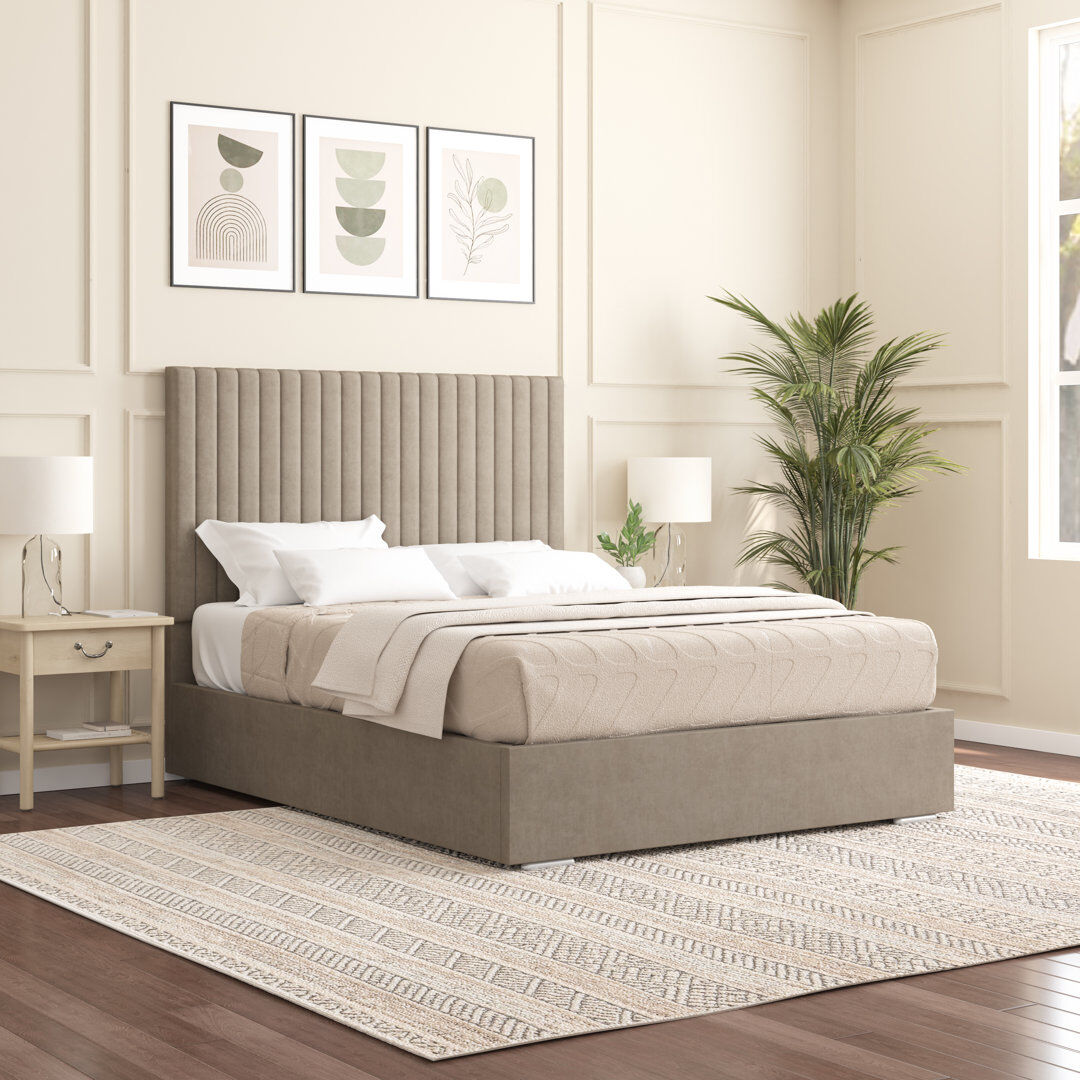 Brayden Studio Aidean Upholstered Bed Frame Coffee Single (3')
