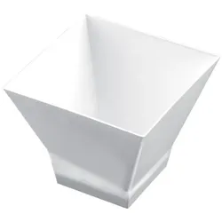 MONOUSO - Mehrweg Fingerfood-Becher aus PS "Pagode" weiß 90ml (500 Stück)