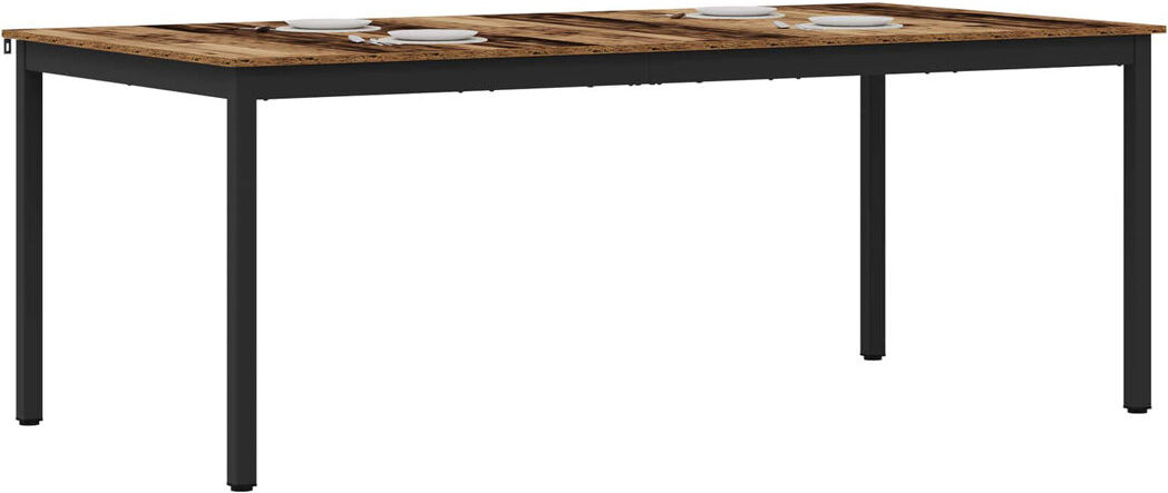 Metro Rectangular Dining Table Brown 75cmH x 200cmL x 100cmW
