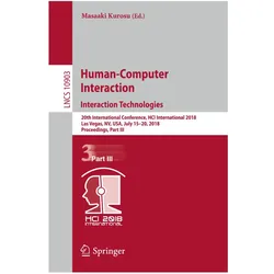 Human-Computer Interaction. Interaction Technologies, Fachbücher von Masaaki Kurosu
