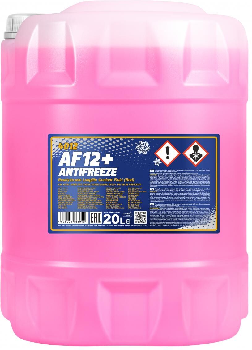Sct - Mannol Frostschutz Mannol Antifreeze Af12+ (-40) Longlife [20l] Mn4012-20 20l
