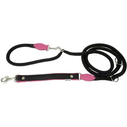 Barry King Smycz regulowana Skóra Łoś STRONG 25mm/12/220cm różowy (Hund), Halsband + Leine