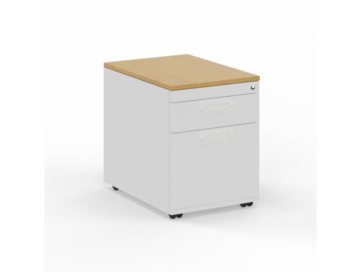 Rollcontainer Tradingzone GO Swiss Weiss/Buche, Neu - Perfekt für Unterlagen und Akten