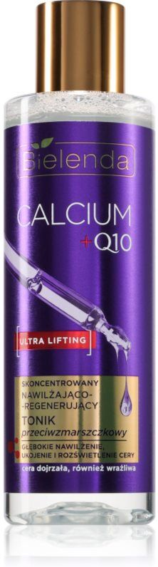 Bielenda Calcium + Q10 Concentrated moisturizing and regenerating anti-wrinkle tonic moisturising toner with anti-wrinkle effect 200 ml