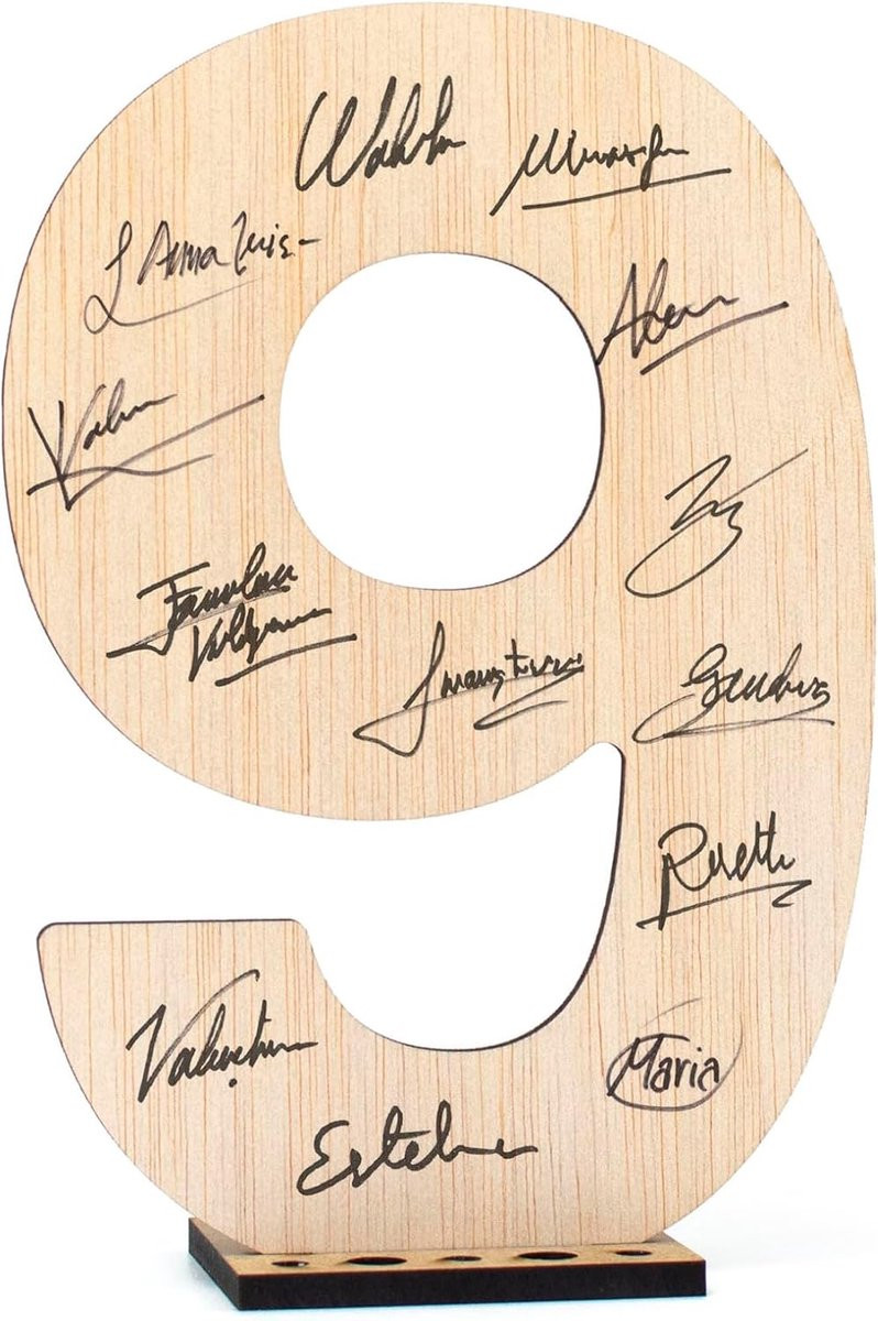 Houten Cijfers voor Verjaardag en Jubileum - Decoratie voor op tafel