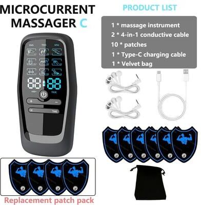 Inspired Living Dual Mode TENS Unit And EMS Muscle Stimulator For Pain Relief And Muscle Recovery set C