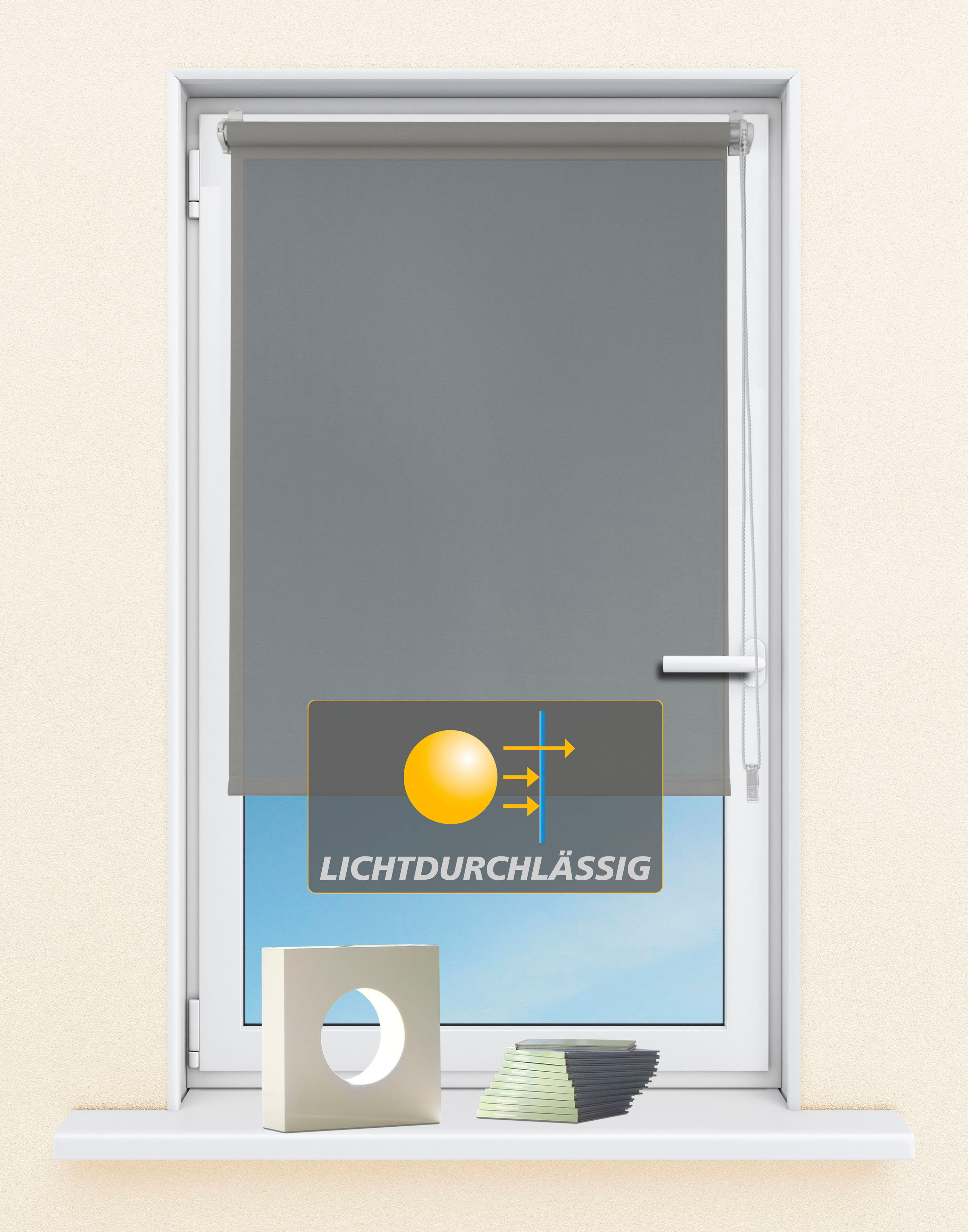 Kutti "Seitenzugrollo Ida, Lichtschutz, Klemmfix, ohne Bohren, Fixmaß" Lichtschutz ohne Bohren Sichtschutz, Sonnenschutz