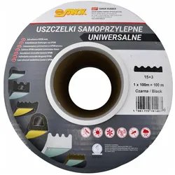 Stomil Sanok, Zubehör Sanitärinstallation, USZCZELKA DGP 15x3 CZARNA 100mb