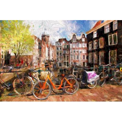 Fototapete PAPERMOON "AMSTERDAM-ALTSTADT LONDON PARIS", bunt, B:4m L:2,6m, Vlies, Tapeten