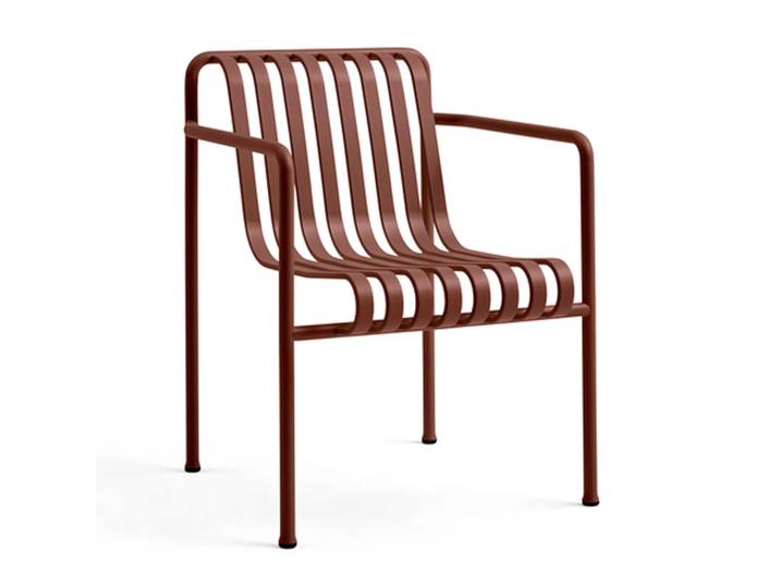 HAY Chaise Palissade Dining avec accoudoirs Iron red