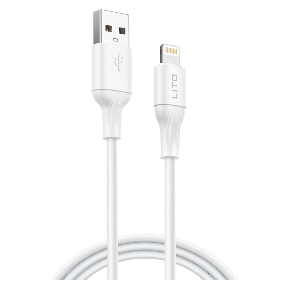 Lito - Data Cable (LD06L) - USB to Lightning, PVC, 1m - White (1 m) (56361850)