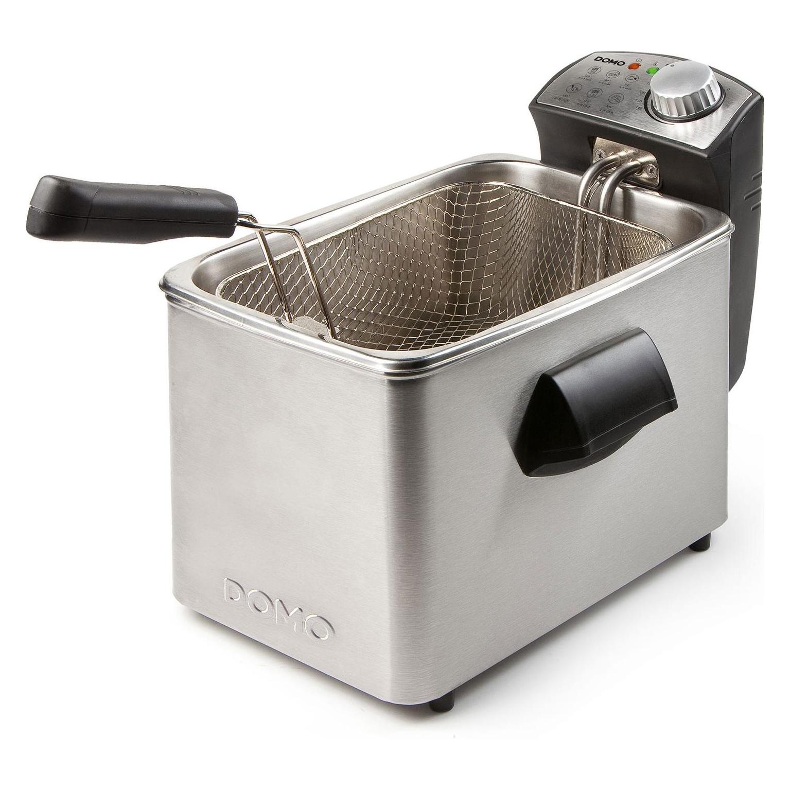 Domo DO458FR Fritteuse, schwarz, Edelstahl (4 l) (DO458FR)