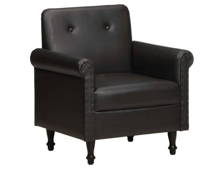 vidaXL Sessel Schwarz Echtleder