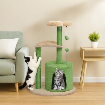 Drop Dash Deals Multi Level Indoor Cat Tree Tower With Scratching Post & Toy Ball Multi Level Indoor Cat Tree Tower With Scratching Post & Toy Ball