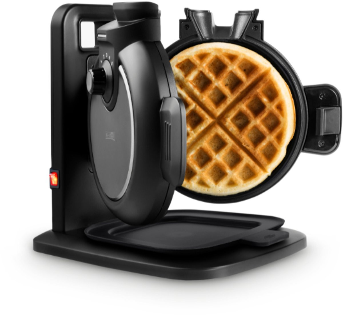 Fritel WA 2225 Top Fill Wafelijzer voor 4 Amerikaanse wafels, 5 bruiningsniveaus, PFASvrij, Zwart