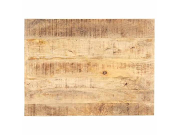 PTUGUOF Tischplatte Massivholz Mango 80x60 cm Rustikaler Industriestil, Robustes Tropenholz, Für Esszimmer Und Gastronomie, Einfach Zu Reinigen