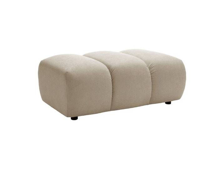 Pouf en tissu beige FRIDORA