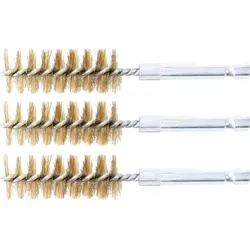 BGS Messingbürste 18 mm Antrieb Außensechskant 6,3 mm (1/4") 3tlg. - 3078-18-M