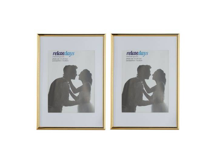Relaxdays 24 x Bilderrahmen in Gold 20x30 cm