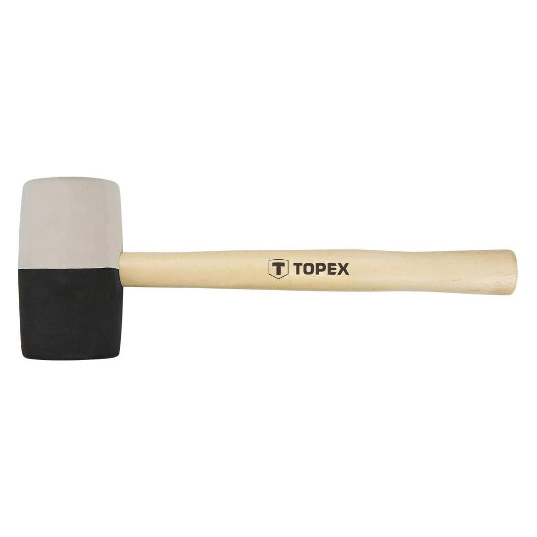 Topex Gummihammer mit Holzstiel 680g 338mm (02A355) (680 g) (TOP-02A355)