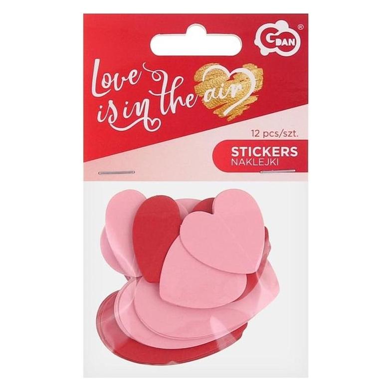 GoDan Selbstklebende Aufkleber Love is in the air... 12 Stk (12 Sticker) (48588705)