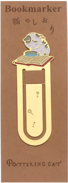 Inspire Essentials Gold Plated Cat Bookmark Folder Clip Cute Reading Label 1