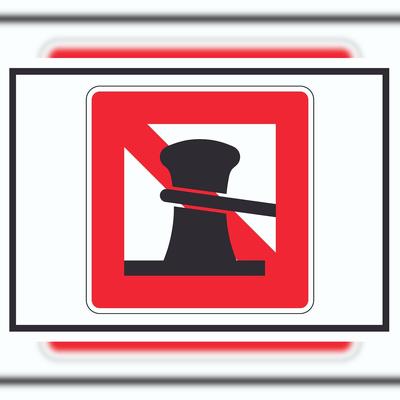 HB-Druck Anlegen verboten Symbol Schild A5 (148x210mm)