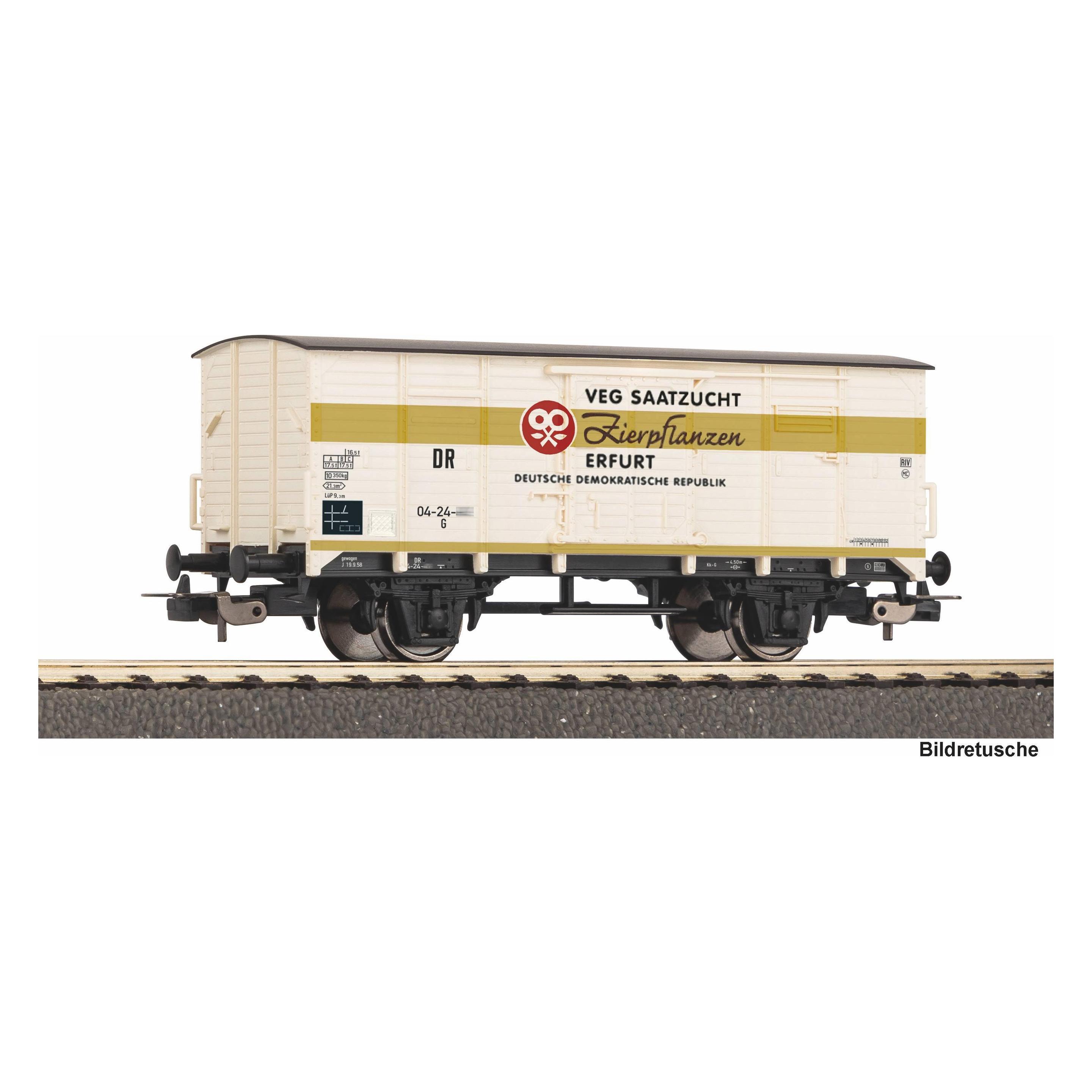 Piko Ged. Güterwagen G02 VEG Saatgut Erfurt DR Ep III (Spur H0) (24555)