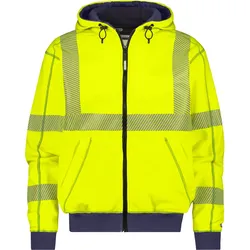 Dassy Warnschutz Kapuzensweatshirt Evans - neongelb/dunkelblau - XL
