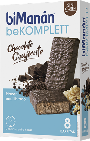 biManán BeKomplett Crunchy Chocolate Bars 8 Units