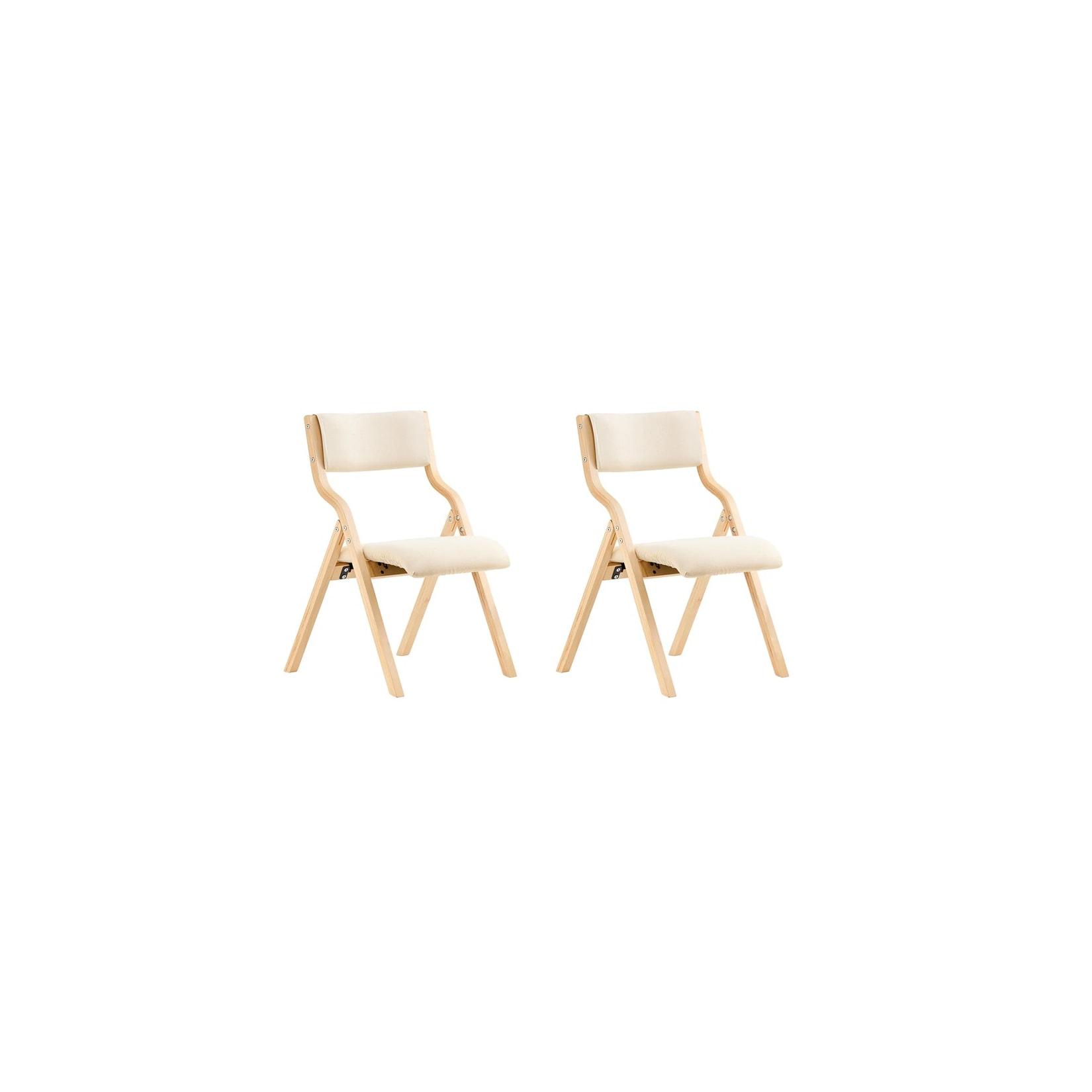 SoBuy 2 Klappstühle im 2er-Set Weiß 42x48x80cm Nordisch