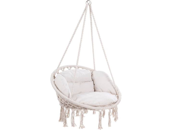 Detex Hangstoel - 2 Kussens Belastbaar tot 150kg 80x60x140cm - Crème