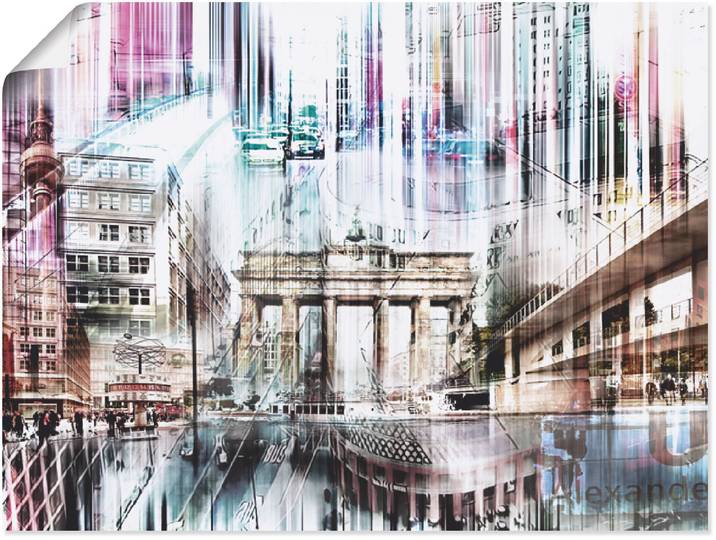 Poster ARTLAND Berlin Skyline Collage I , bunt (farbe bild(er): bunt), B:40cm H:30cm, Bilder, Poster, ohne Rahmen