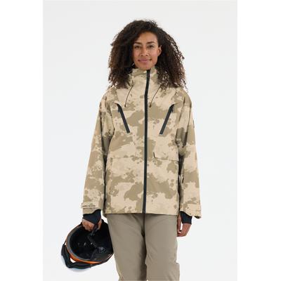 Skijacke WHISTLER "Palmdale", Damen, Gr. 34, beige (braun), 100% Polyester, mehrfarbig, normal, ohne Ausschnitt, Jacken Skijacke, mit 10.000 mm Wassersäule