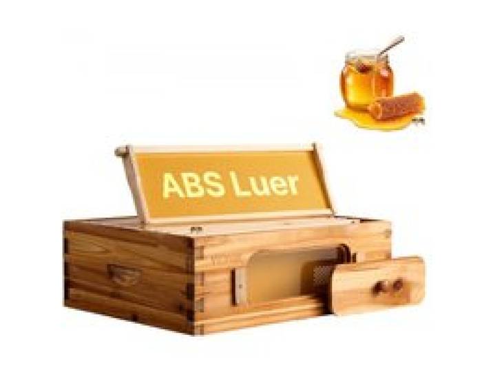 VEVOR Bienenstock-Starterset, mittlere Box, 100 % mit Bienenwachs beschichtetes natürliches Tannenholz, Langstroth-Bienenstock-Set mit 10 Rahmen und Mittelwänden, transparente Bienenfenster aus Acryl